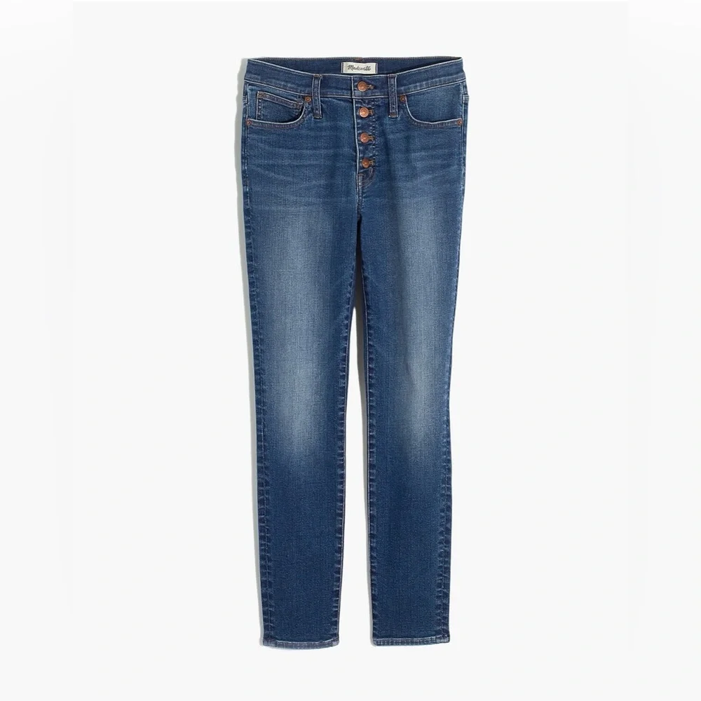 NWOT Madewell 9" Mid-Rise Skinny Crop Jeans: Button-Front TENCEL™ Denim Edition - Picture 12 of 12